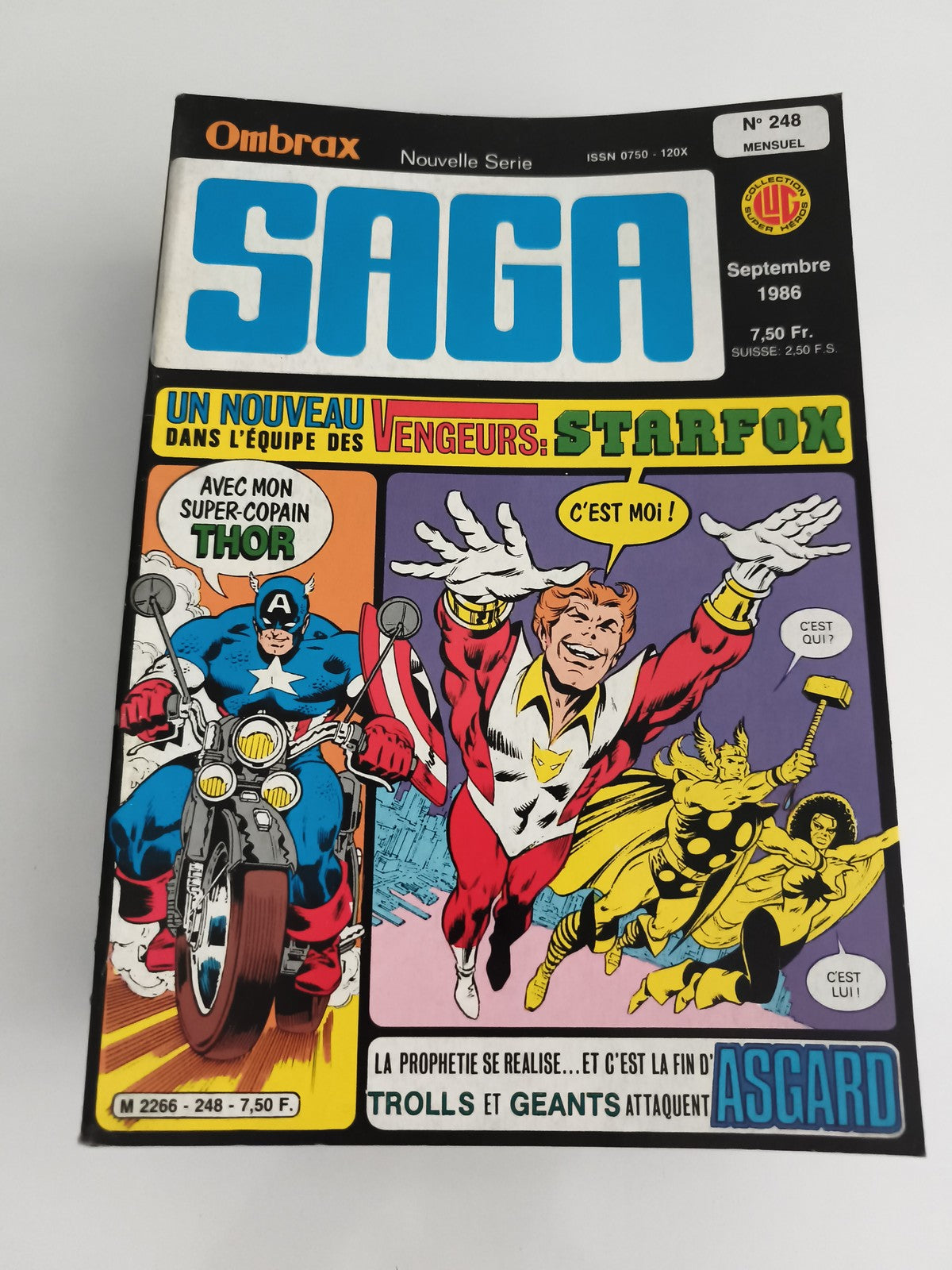 Comic Ombrax Saga n°248 1986 Starfox Thor Vengeurs Marvel ancien
