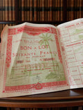 Bon à lot 60 francs Exposition Coloniale 1931 ancien Paris vintage papier