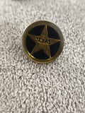Pin's vintage étoile Texas noir et doré badge ancien USA (Ref 6)