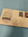 Ancienne enveloppe FDC Vietnam 1966 Saigon timbres tour radio illustrée