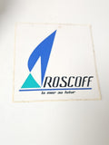 Vintage autocollant publicitaire ancien Roscoff grand format rétro collection