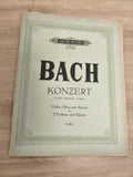 Ancien livre partitions Bach Edition Peters violon piano et hautbois C mineur