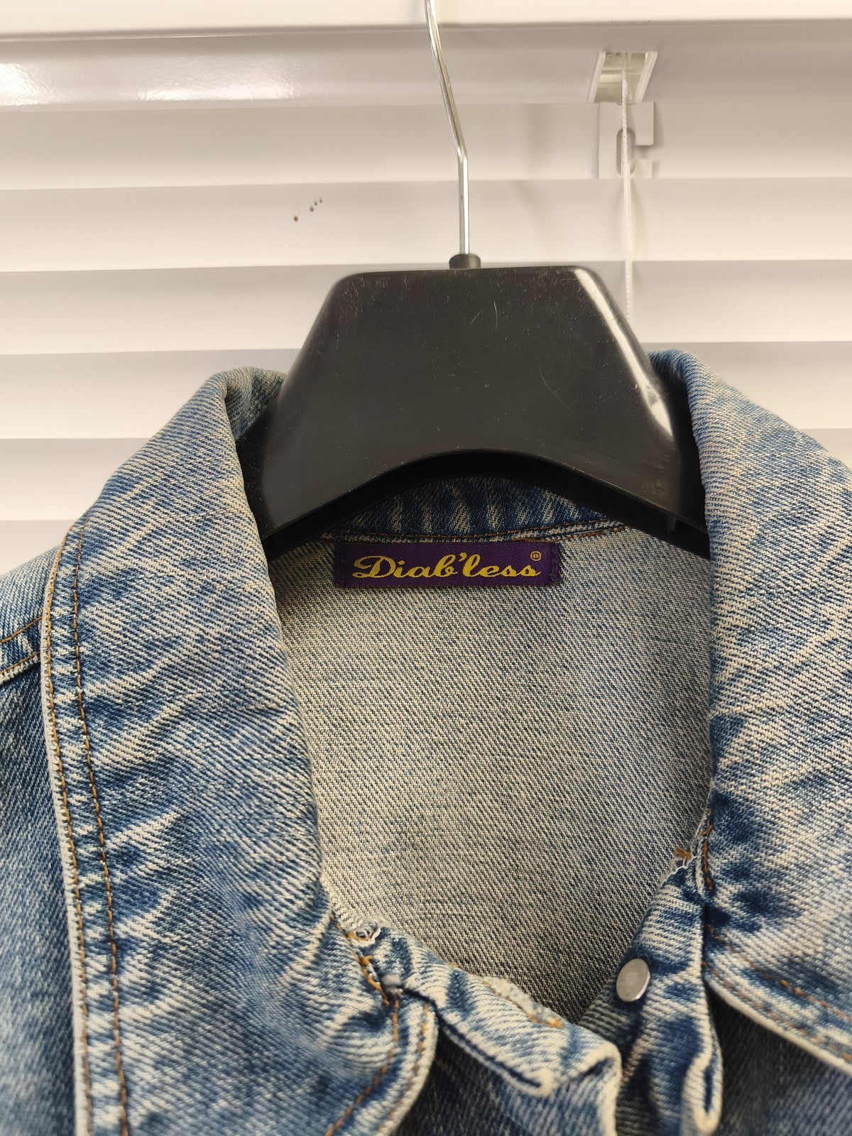 Blouson en jean vintage femme Diab'less M ancien veste rétro collectionneurs