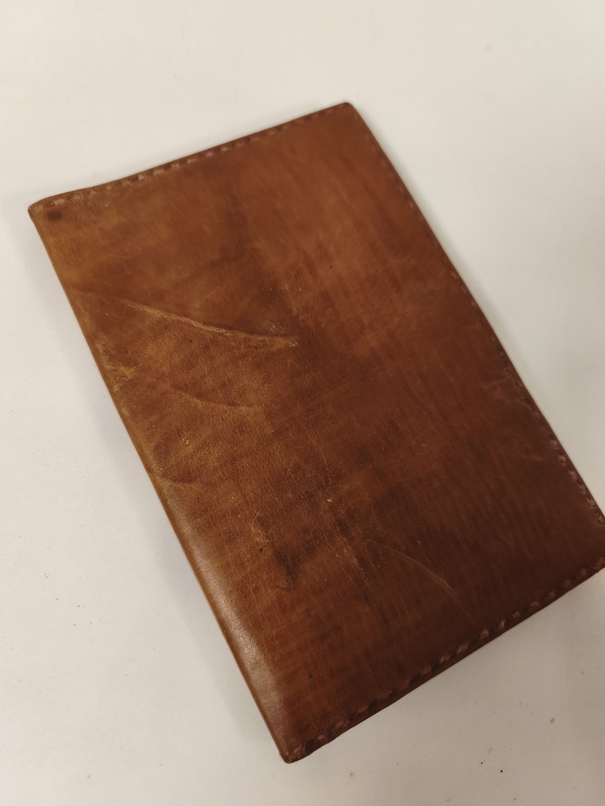 Ancien portefeuille cuir marron Ancienne, vintage, porte-cartes rétro
