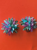 Paire de boucles d?oreilles vintage ancien rétro bijou original pour collectionn
