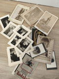Lot ancien photographies familiales vintage noir et blanc portraits paysages Fra