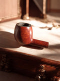 Pipe vintage droite GEO.DAY & SON bois brun ancien, marquage Geoday