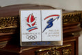 Pin's La Poste Albertville 92 Jeux Olympiques flamme rétro vintage rare
