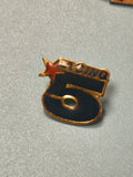 Vintage pin's La Cinq étoile rouge bleu collection TV ancienne chaîne française