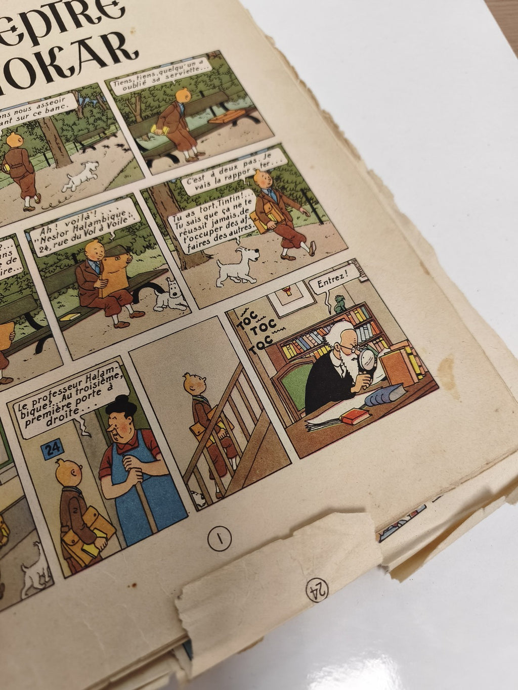 Vintage BD Tintin Le Sceptre d?Ottokar édition ancienne 1947 collection rétro