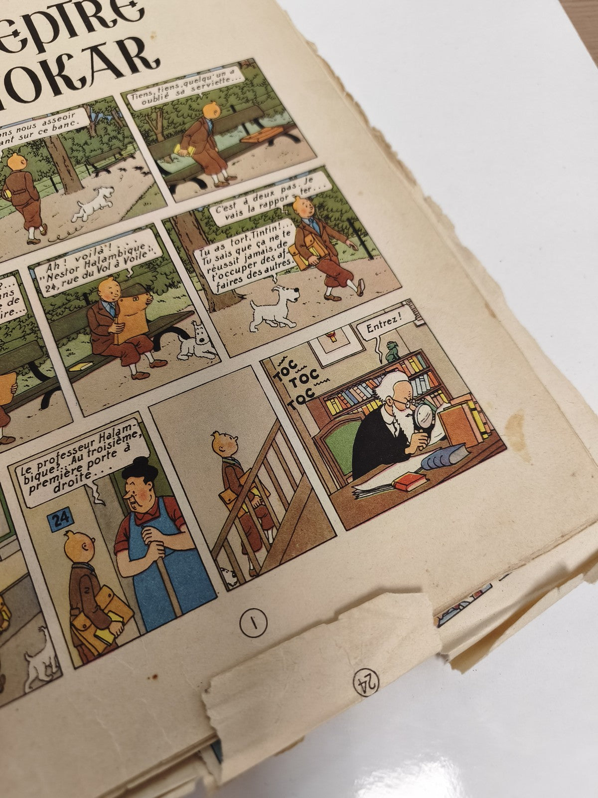 Vintage BD Tintin Le Sceptre d?Ottokar édition ancienne 1947 collection rétro