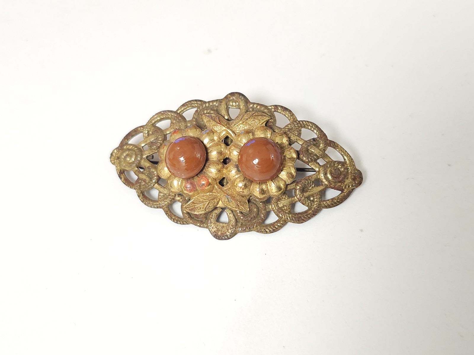 Broche ancienne art déco émaillée vintage, bijou rétro collection occasion