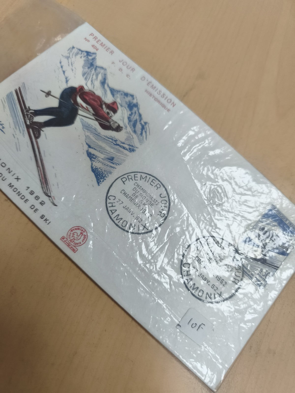Enveloppe premier jour Chamonix 1962 ski FDC philatélie timbre sports hiver