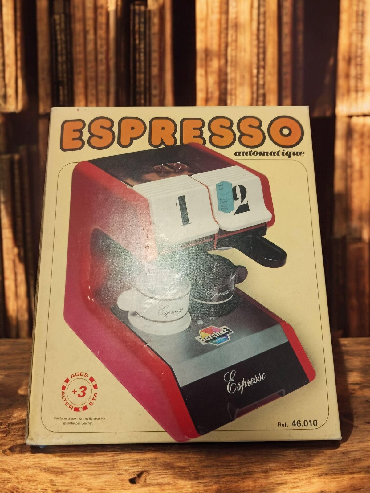 Jouet cafetière expresso Berchet vintage rétro 2 tasses automatique années 70