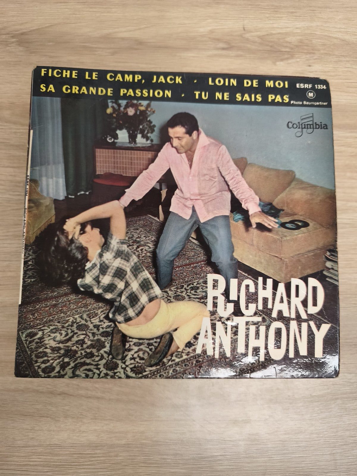Vinyle 45 tours Richard Anthony Fiche le camp Jack Loin de moi ESRF 1334 pochett