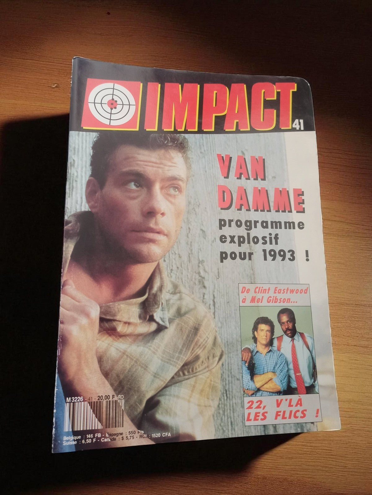 Magazine cinéma Impact 41 Van Damme vintage 1993 ancien périodique film