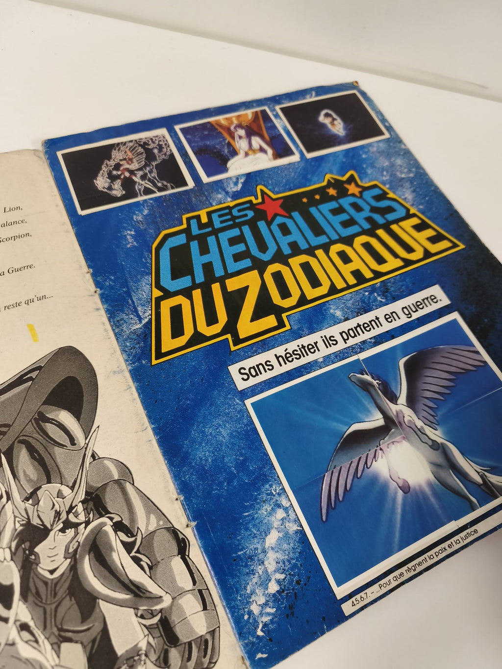 Vintage album Panini Les Chevaliers du Zodiaque incomplet années 80 couverture b