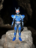 Figurine vintage Kamen Rider G3-X Bandai 2003 bleue noire Japon tokusatsu