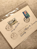 Lettre affranchie timbres France oiseaux et monuments Sceaux 1976 philatélie (Re