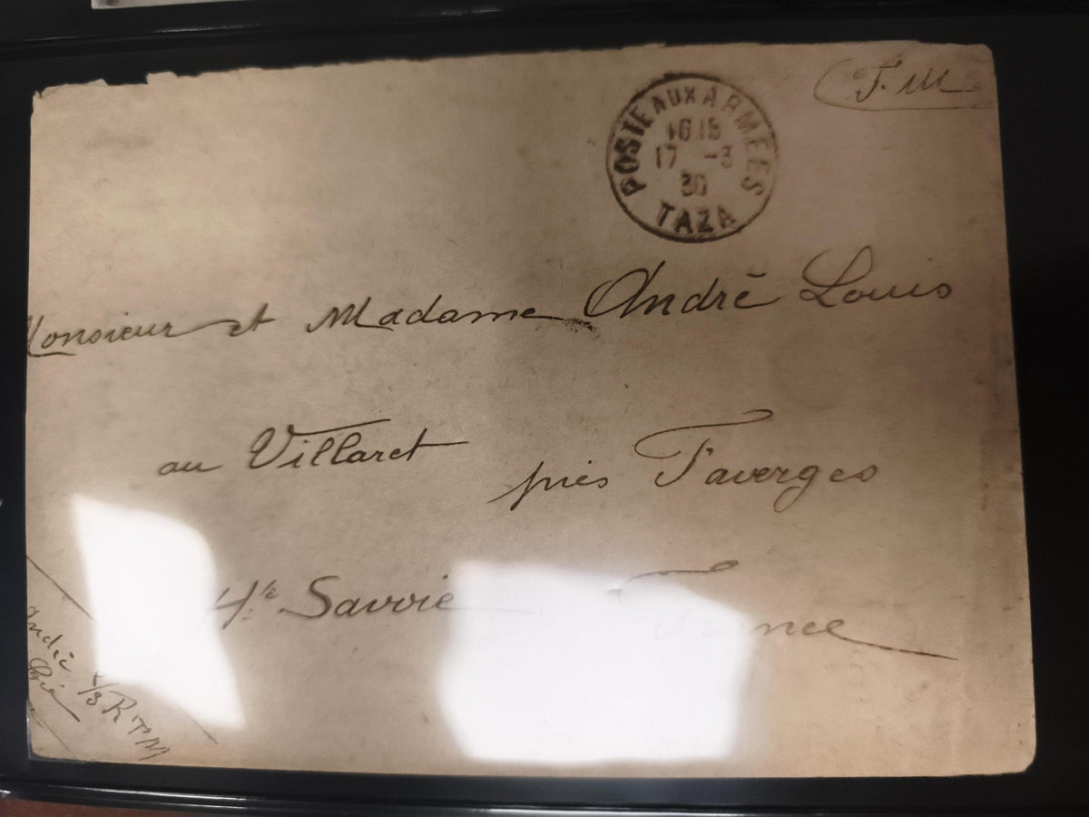 Lettre ancienne cachet Poste aux Armées Taza Maroc 1918 Savoie France philatélie