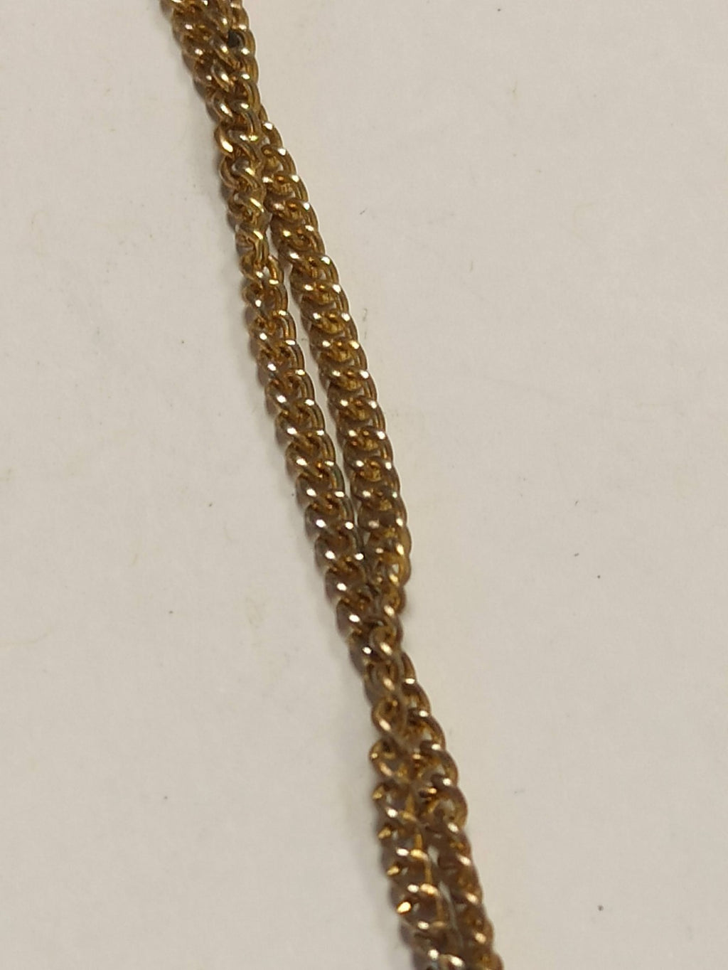 Collier vintage pendentif goutte perle, chaîne probable plaqué or rétro raffiné