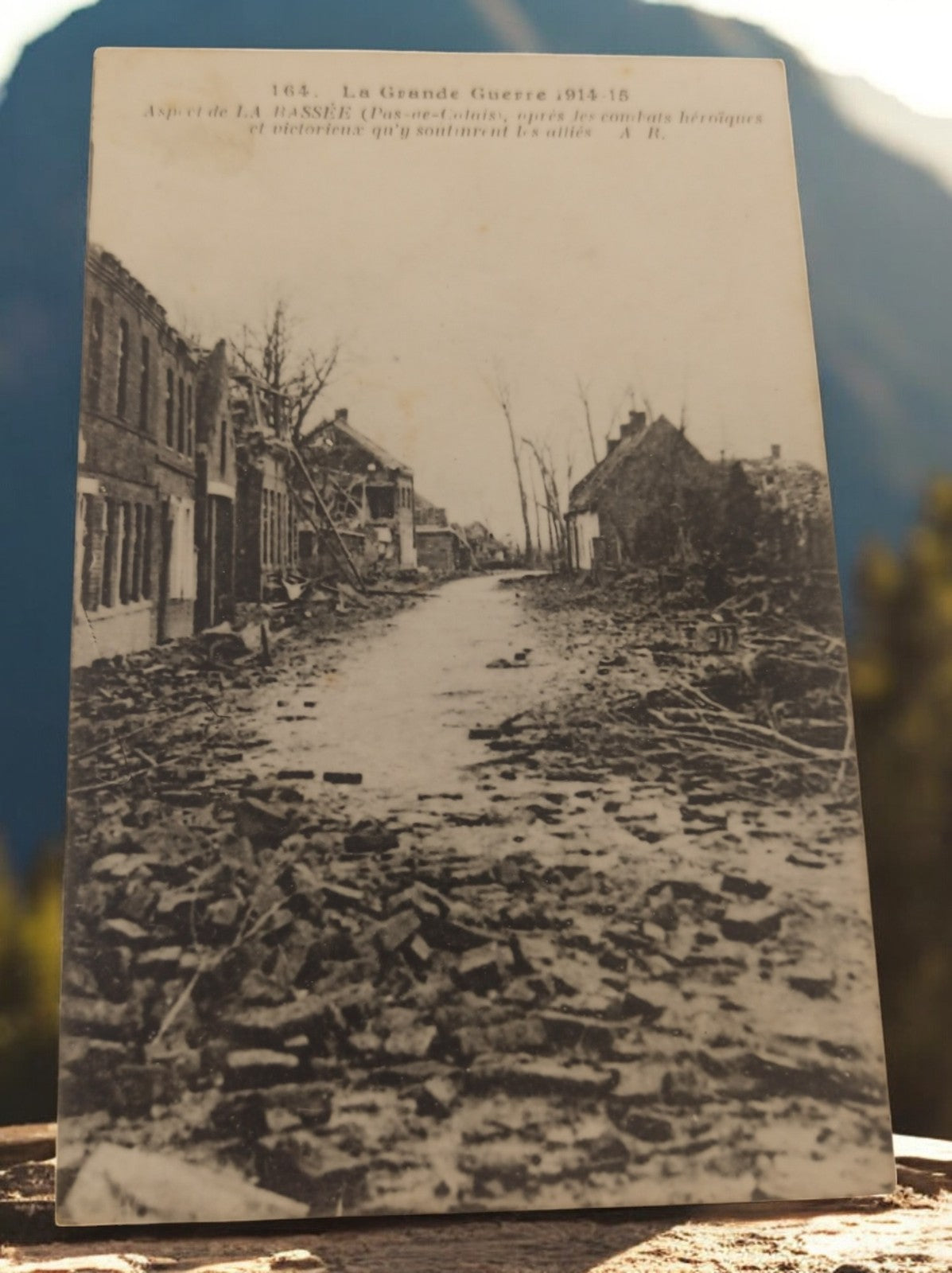 Carte postale ancienne La Bassée 1914-18 Guerre Arras WW1 photo ruines