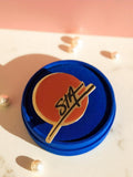 Pin's publicitaire vintage SIA édition limitée rond rouge doré