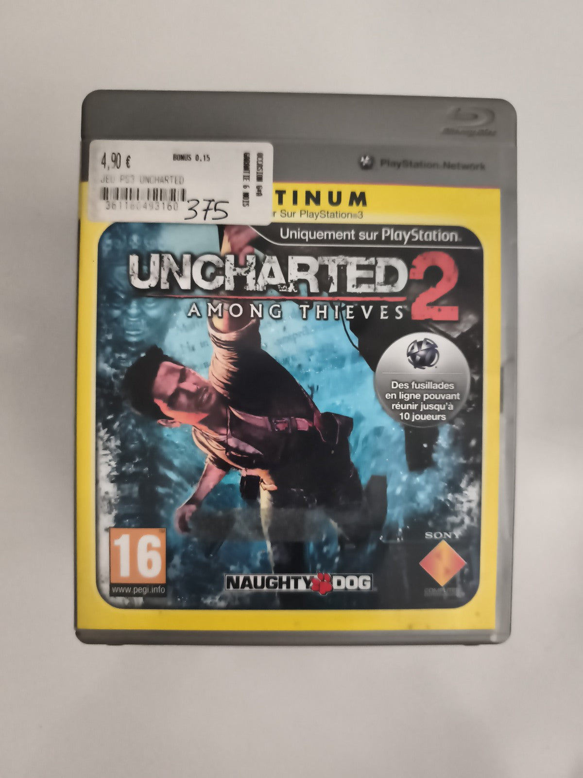 Jeu PS3 Uncharted 2 Among Thieves Platinum Sony Playstation sans notice