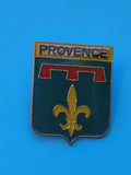 Vintage pin's blason Provence émaillé, écusson fleur de lys, collection (Ref 8)