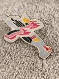 Pin's avion vintage émaillé motif avion de chasse années 80-90 (Ref 5)