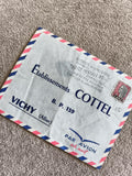 Lettre avion affranchie France Établissements Cottel Vichy philatélie enveloppe
