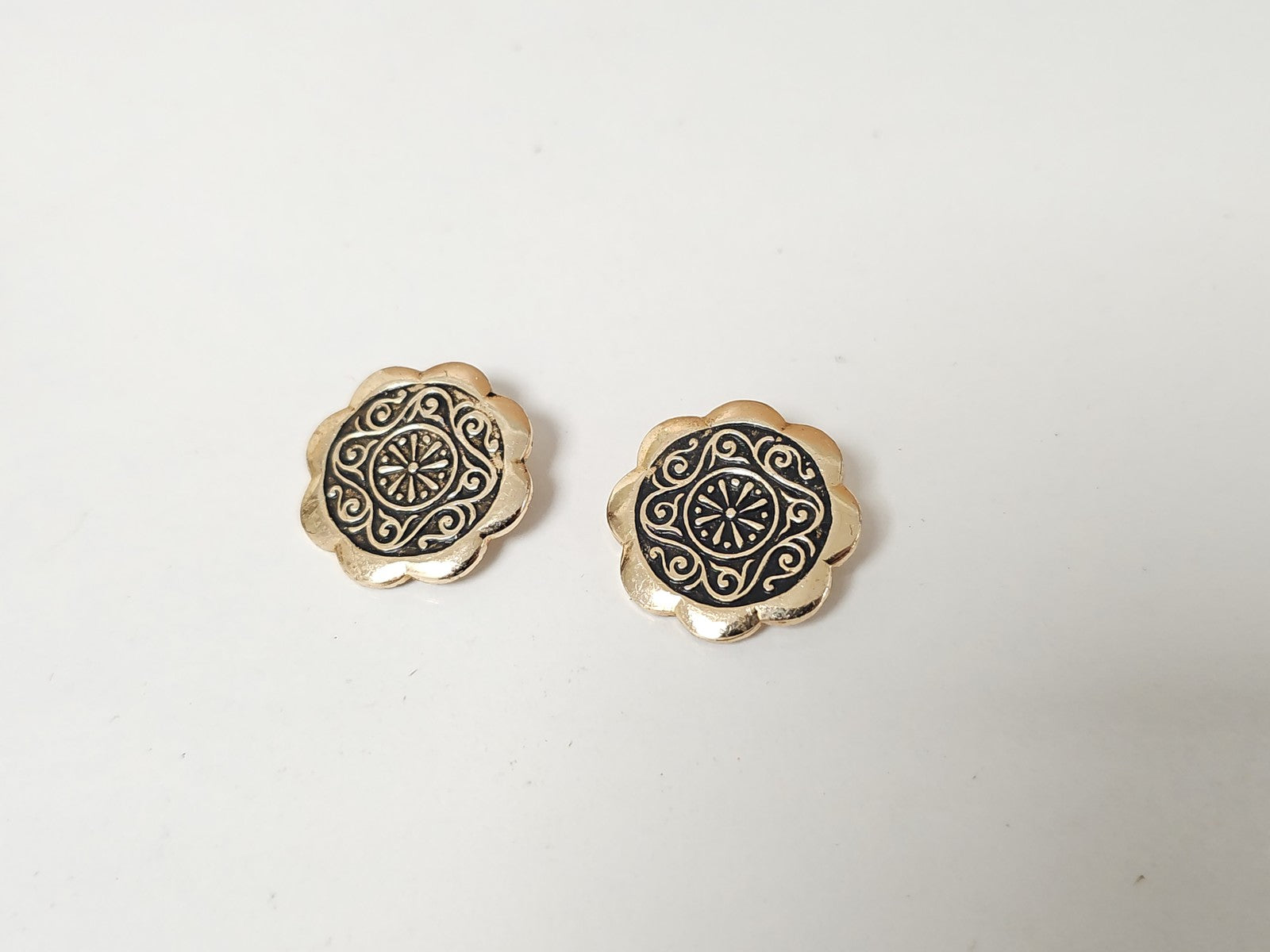 Pair of vintage antique retro earrings for collector or amateur