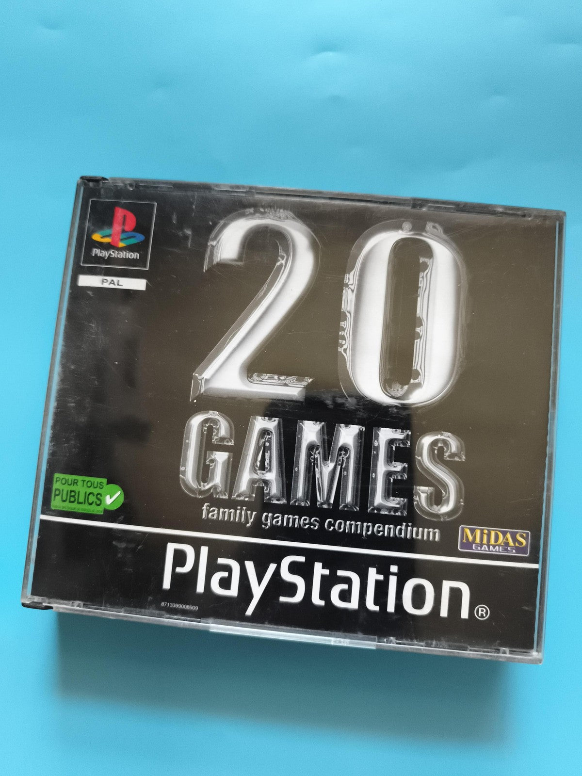 Jeu PlayStation PS1 20 Games Compendium Midas PAL boîte noire