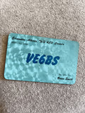 Carte QSL radio ancienne VE6BS Alberta Canada vintage radioamateur