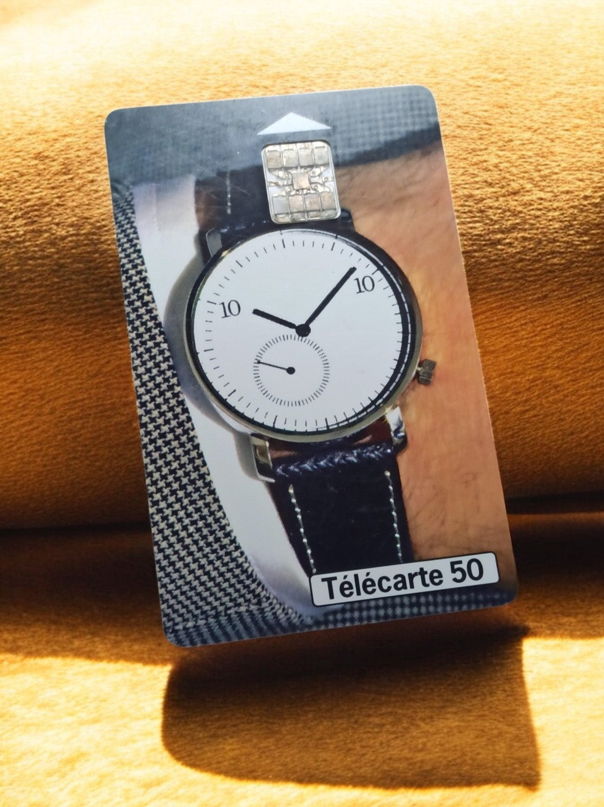 Carte téléphonique vintage Télécarte 50 unités montre rétro années 90