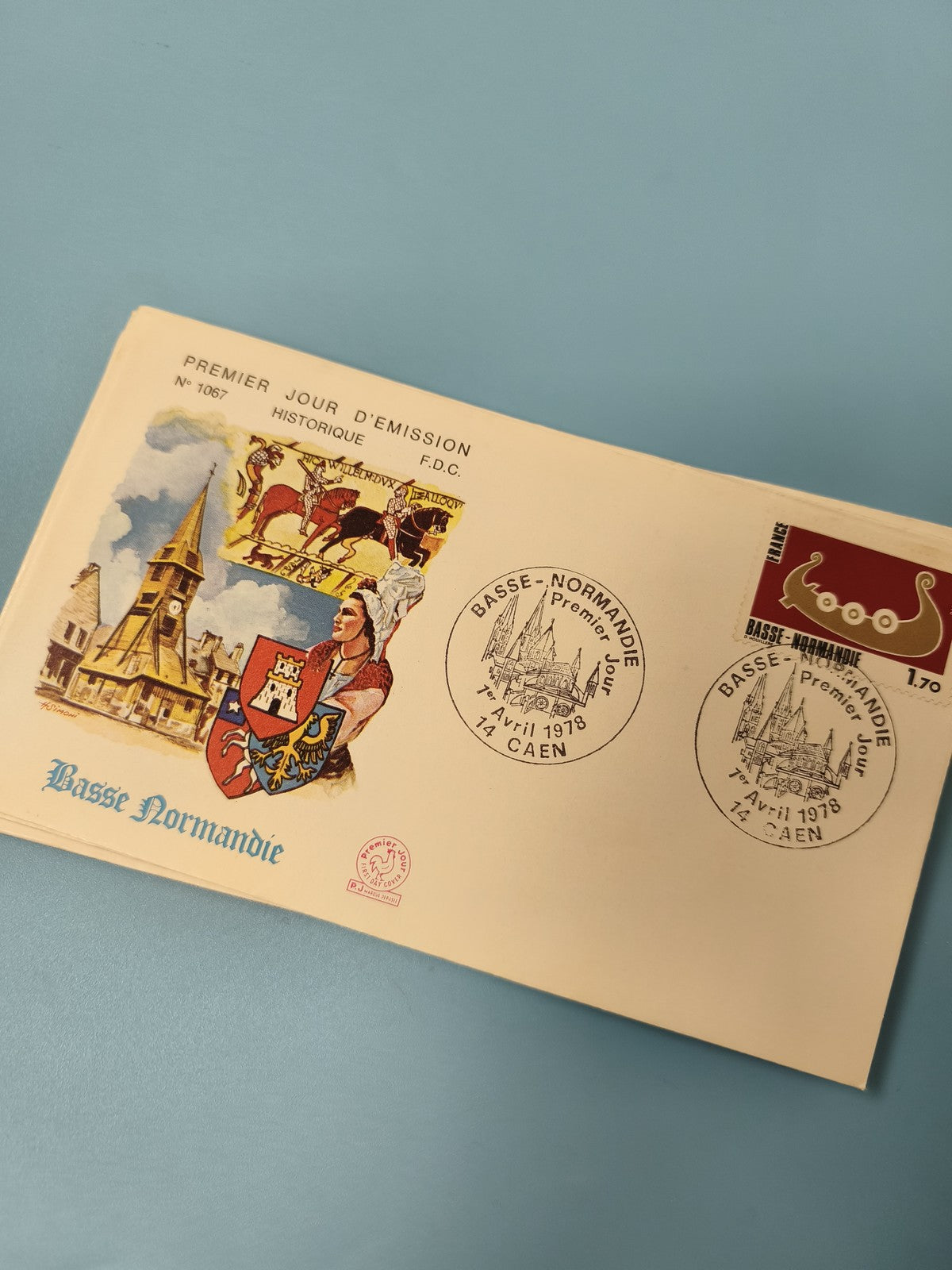 Enveloppe Premier Jour d?Émission FDC Basse-Normandie 1978 illustration couleur