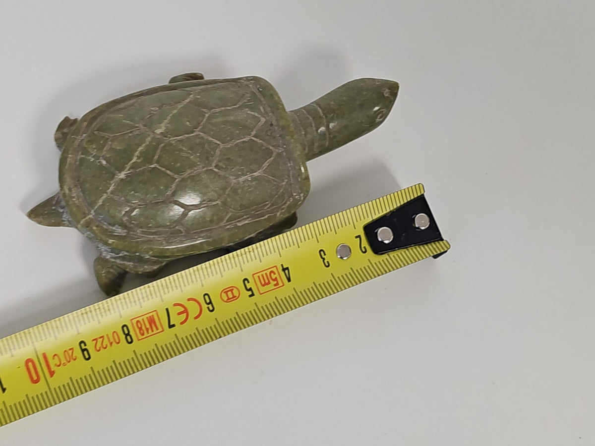 Vintage antique jadeite turtle figurine, small decorative collectible item