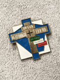Médaille ancienne OPERA Pellegrinaggi Torino émaillée croix Italie vintage