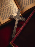 Ancienne croix catholique vintage, objet religieux rétro pour collectionneur