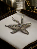 Barrette vintage étoile strass, pince cheveux fantaisie rétro