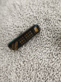 Pin's vintage téléphone portable ancien, finition noire et dorée, années 90 (Ref