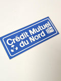 Autocollant publicitaire ancien Crédit Mutuel rétro grand format vintage collect