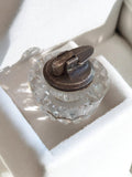Ancien briquet de table Ronson France vintage cristal transparent rétro collecti