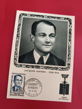 Carte premier jour Jacques Bingen 1958 Héros Résistance timbre 20F Médaillé