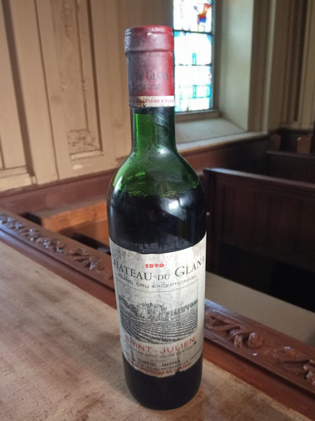 Bouteille Château du Glana 1970 Saint-Julien vin ancien Bordeaux grand cru