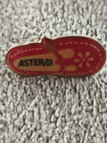 Pin's vintage ASTER chaussure rouge motif fleur (Ref 11) badge ancien