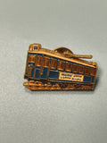 Vintage pin's tramway mairie Marseille bleu ancien 4e 5e arrondissements