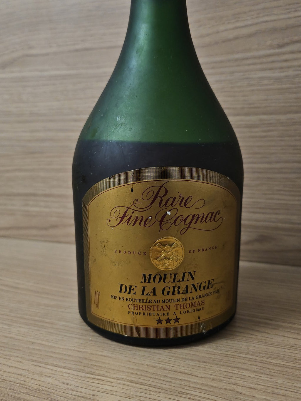 Grande bouteille vintage rare Cognac Moulin de la Grange ancien collection Franc