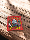 Carte Bikkuriman Yashaonigu vintage Japon, autocollant rare, design rouge