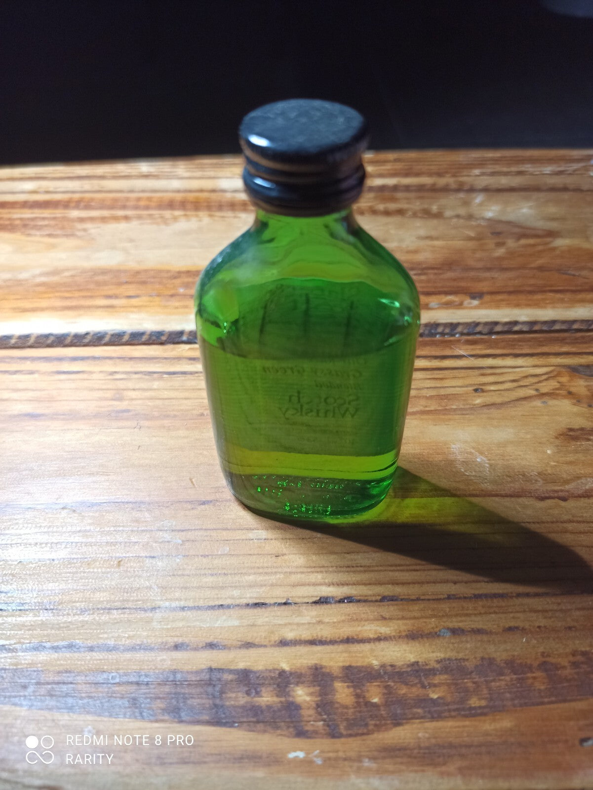 Miniature whisky Slater & Scott verte vintage, Grassy Green, rare old bottle
